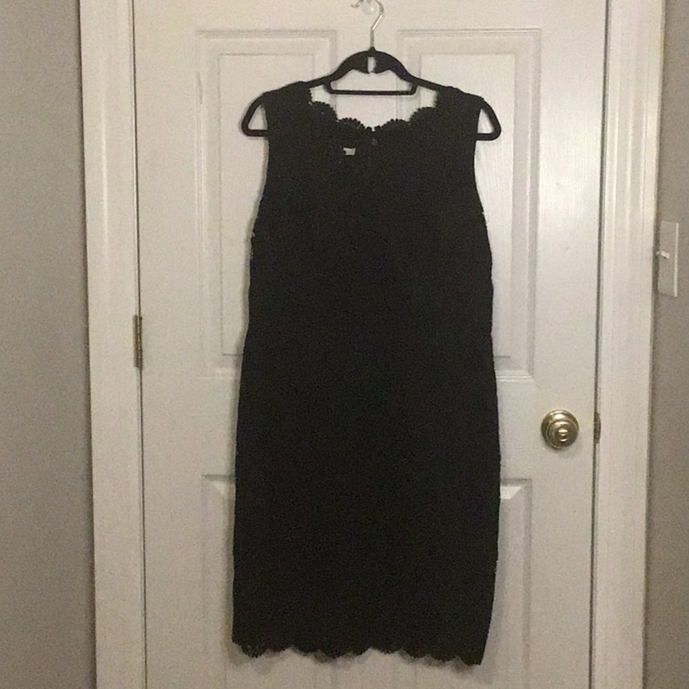 NWT - Talbots black lace shift dress